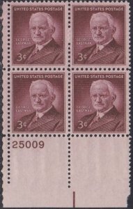 1062 George Eastman Plate Block MNH