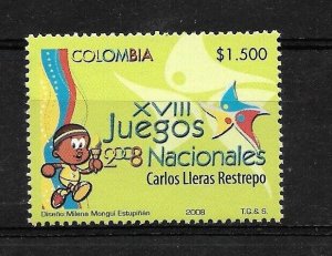 COLOMBIA 2008 NATIONAL SPORT GAMES CARLOS LLERAS RESTREPO 1 VALUE  MNH XF