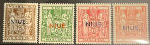 Niue, 1941-1945, SC 86-89, MLH, Very Fine Set