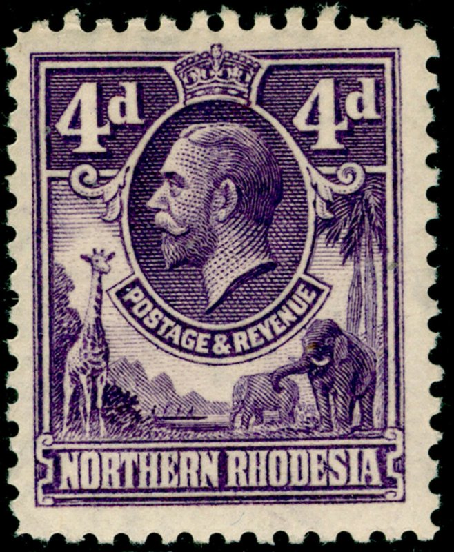 NORTHERN RHODESIA SG6, 4d violet, M MINT.