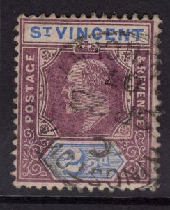 ST.VINCENT SG88 1906 2½d DULL PURPLE & BLUE FINE USED