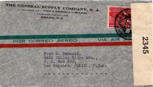 Mexico, Censored, Airmail