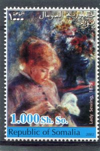 Somalia 2002 RENOIR Lady Sewing Stamp Perforated Mint (NH)