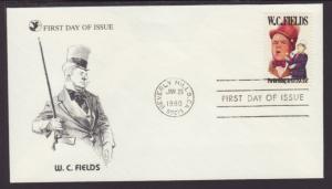 US 1803 W C Fields 1980 Readers Digest U/A FDC