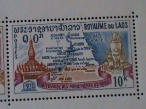 LAOS-1964 SC#91a UNESCO-TO SAVE HISTORIC MONUMENTS IN NAMBIA-MNH S/S-VERY FINE