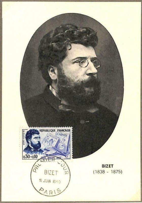 90042 - FRANCE - Postal History - FDC MAXIMUM CARD 1960  Georges BIZET Music