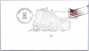 US SPECIAL POSTMARK COVER CENCOPEX STATION AT SANTA MARIA CALIFORNIA 1980 TYPE C