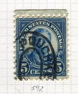 USA; 1923 early Rotary Press Print fine used Portrait issue 5c. value Perf 10