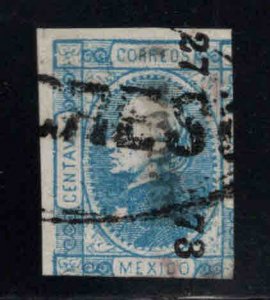 MEXICO Scott 82 Used stamp with Moire' see back scan