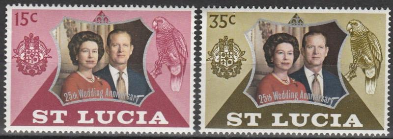 St Lucia #328-9 F-VF Unused (V2464)