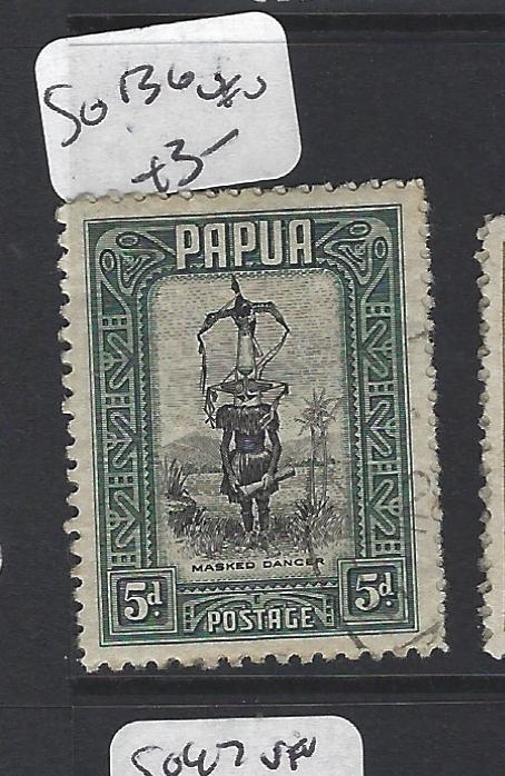 PAPUA (P1805B) CENT 5D  SG 136   VFU