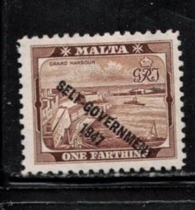 MALTA Scott # 208 MH - With Overprint