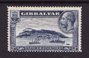 Gibraltar-Sc#99-unused hinged KGV-3p dk blue-1933-