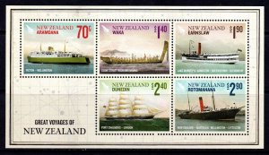 New Zealand 2012 Ships Mint MNH Miniature Sheet SC 2425a