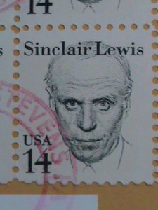 ​UNITED STATES- COMMERCIAL COVER-WITH TRACKING NUMBER & MANY  STAMPS-VERY FINE