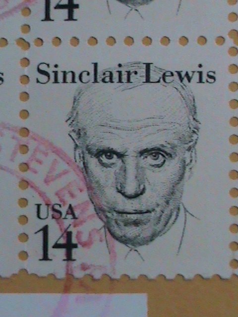 ​UNITED STATES- COMMERCIAL COVER-WITH TRACKING NUMBER & MANY  STAMPS-VERY FINE