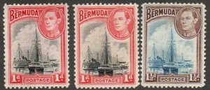 Bermuda 118, 118a, 119 Mint hinged