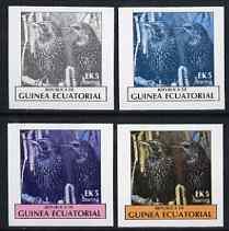 Equatorial Guinea 1977 Birds EK5 (Starlings) set of 4 imp...