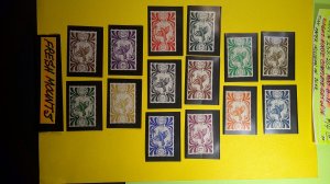 New Hebrides (FR) 1942 Definitive Scott# 252-265 Mint Light Hinge VF-XF CPL set