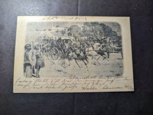 1899 British Turkey Postcard Cover to Halberstadt Germany Paul German