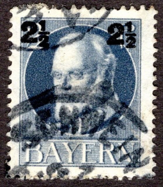 1916, Germany Bavaria 2 1/2pf, Used, Sc 115