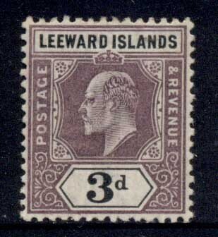 Leeward Is 1905-11 KEVII Keyplate 3d MLH