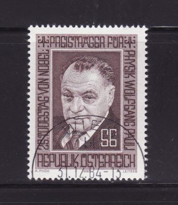 Austria 1263 Set U Wolfgang Pauli, Physicist (B)