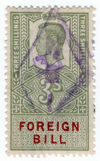 (I.B) George VI Revenue : Foreign Bill 3/-