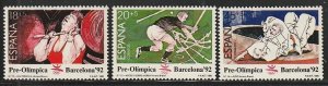 Spain 1990 MNH Stamps Scott B163-165 Sport Olympic Games Field Hockey Judo