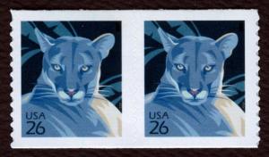 #4141 26c Florida Panther, Coil Pair, Mint **ANY 5=FREE SHIPPING**
