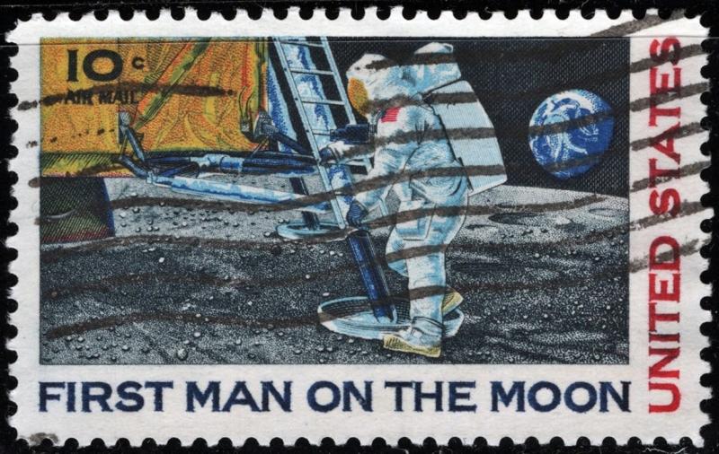 SC#C76 10¢ Moon Landing Issue Single (1969) Used