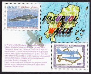 Wallis and Futuna Ship Airplane Flight over Wallis 1936 MS 2004 MNH SC#588