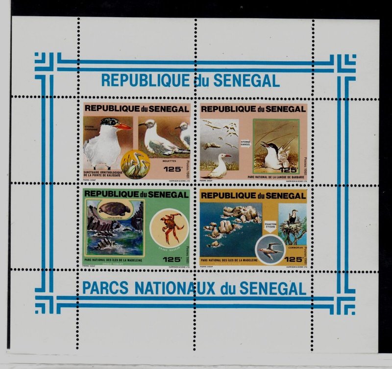 Senegal Sc 545 NH Souvenir Sheet of 1981 - Birds