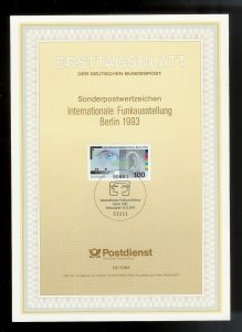 GERMANY (52) Ersttagsblatt FDC Presentation Cards
