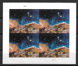 2023 USA Sc5828 $30.45 COSMIC CLIFFS MNH Sheet/block of 4