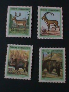 TURKEY-SC#1735-8 LOVELY WILD ANIMALS -MNH VF-LAST ONE WE SHIP TO WORLDWIDE