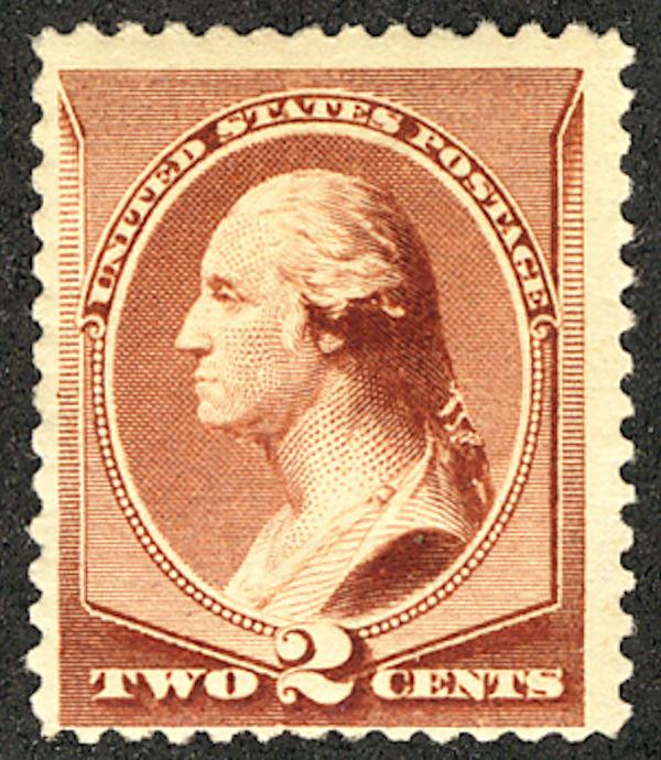 US # 210 SCV $135.00 VF mint never hinged, well centered, Fresh Color,  2c Wa...