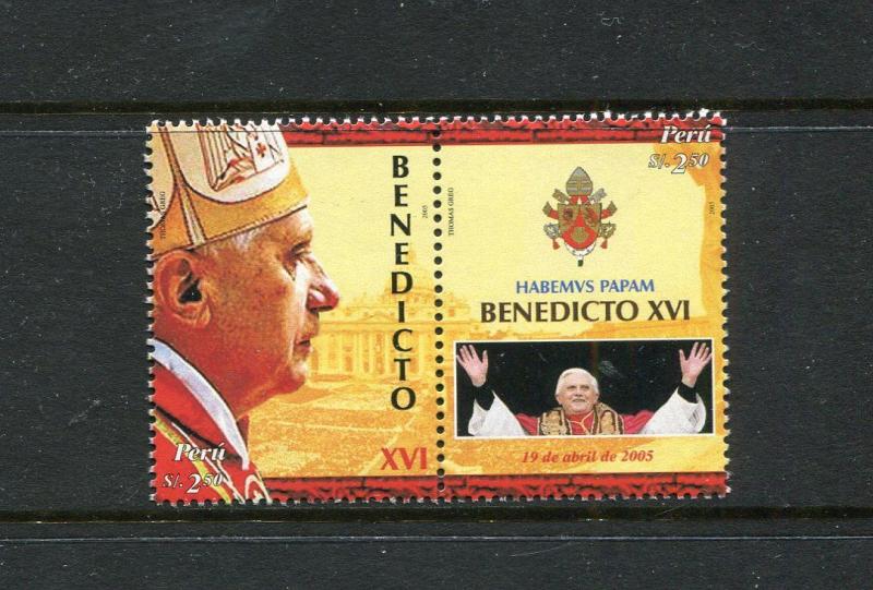 Peru 1489, MNH, Pope Benedict XVI 2006. x29564