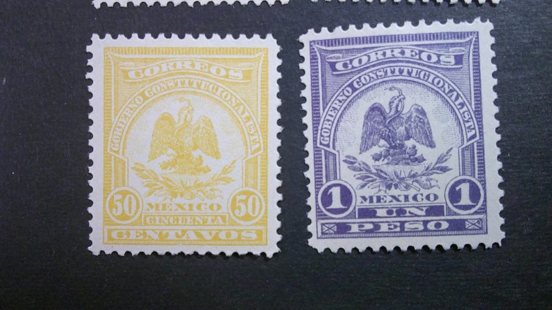Mexico 1914 Classic Scott# 386-393 Unused OG Hinged/Rems CPL set of 8
