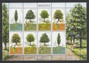 Moldova 2018 Nature, Plants, Trees MNH sheet