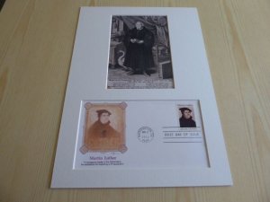 Martin Luther USA FDC Cover and mounted photograph mount size A4