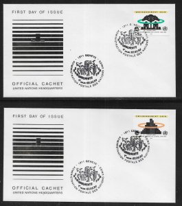 UN Geneva 232-33 Healthy Environment on Headquarters Cachet FDC