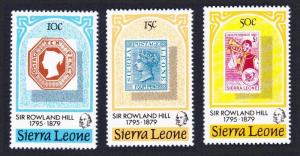 Sierra Leone Death Centenary of Sir Rowland Hill 3v SG#618-620