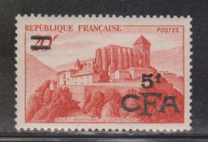 REUNION Scott # 286 MH - French Stamp With CFA Overprint