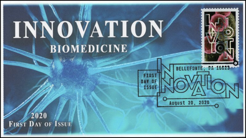 20-188, 2020, SC 5515, Innovation, First Day Cover, Pictorial Postmark, Biomed