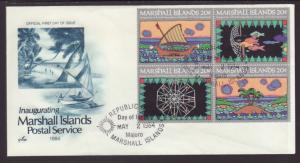 Marshall Islands 34a Postal Service 1984 Artcraft U/A FDC