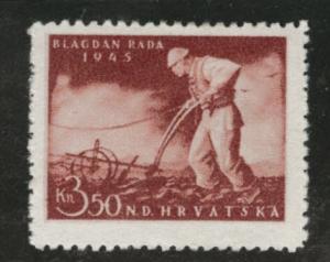 Croatia Scott 81 MH*  stamp 1945