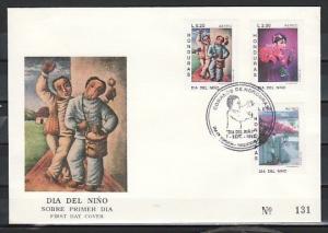 Honduras, Scott cat. C860-C862. Musicians on Paintings issue. First Day Cover. ^