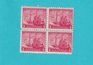 US 736 MNH OG BLOCK OF FOUR