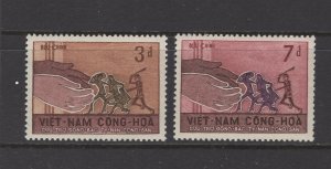 Vietnam (South)  #281-82  (1966 Northern Refugees set) VFMNH CV $1.40